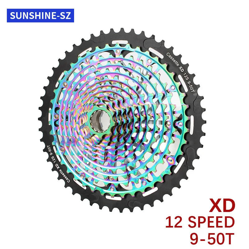 

Sunshine Cassete K7 11v 12v 9-50T Cassette Speed Casete Flywheel Freewheel Sprocket Pacco Pignoni For SRAM XD SX NX GX XX1