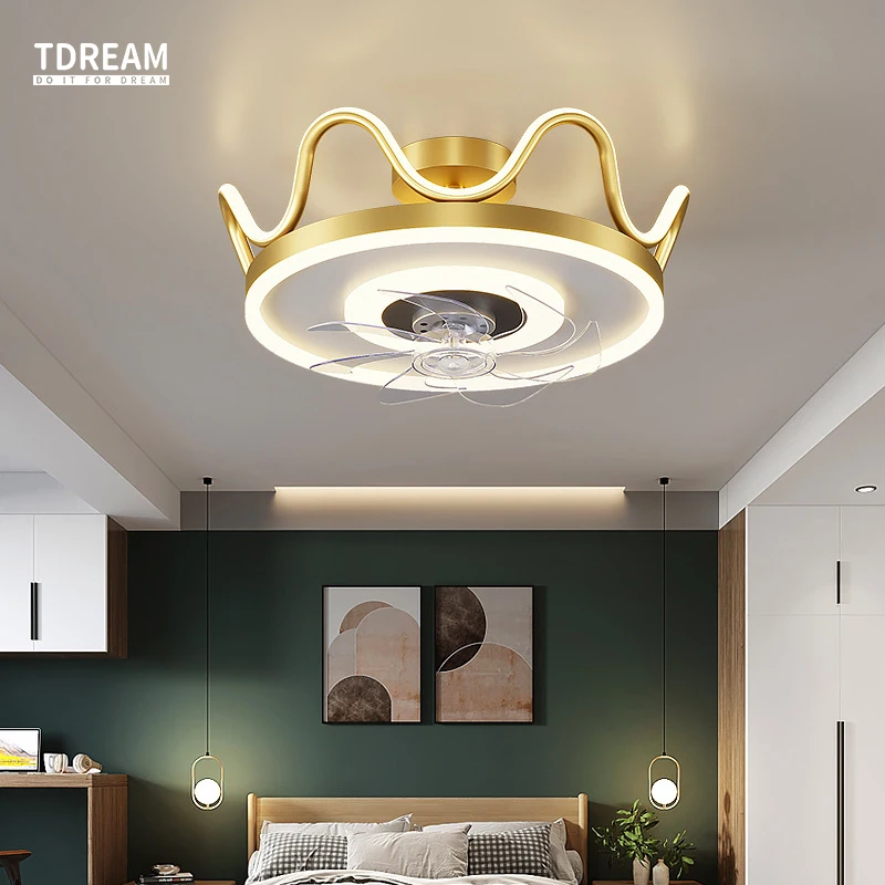 Потолочный вентилятор лампа для гостиной современсветильник ПА спальни