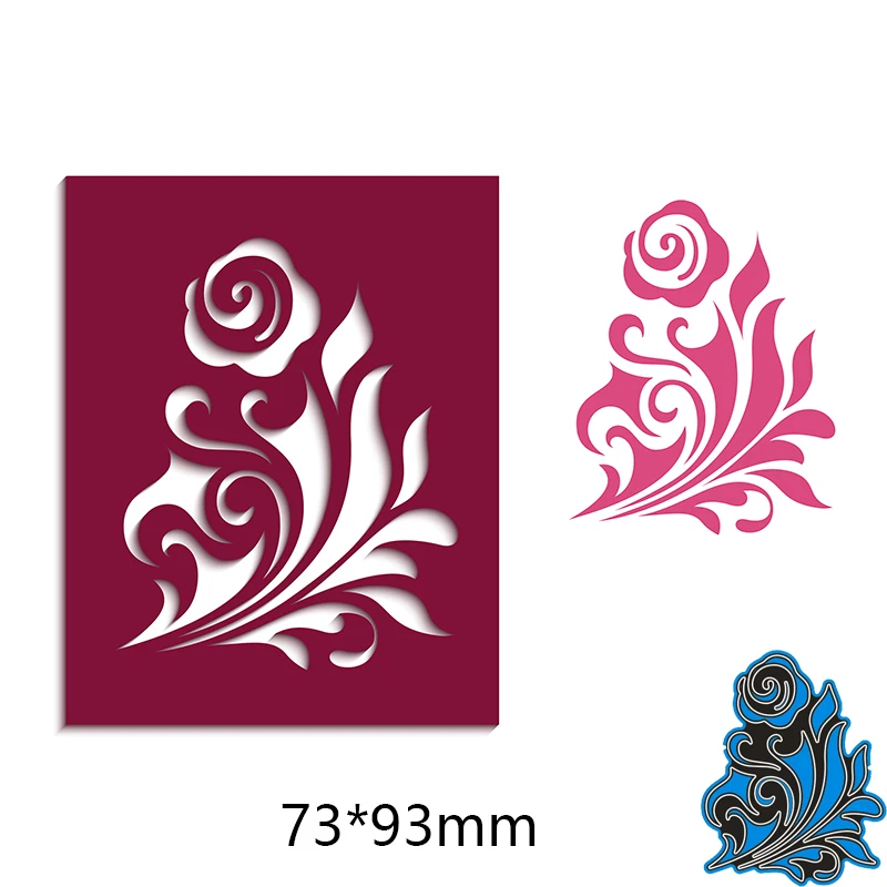 

Metal steel Cutting Dies rose DIY Scrapbooking Photo Album Embossing paper Cards 73*93mm