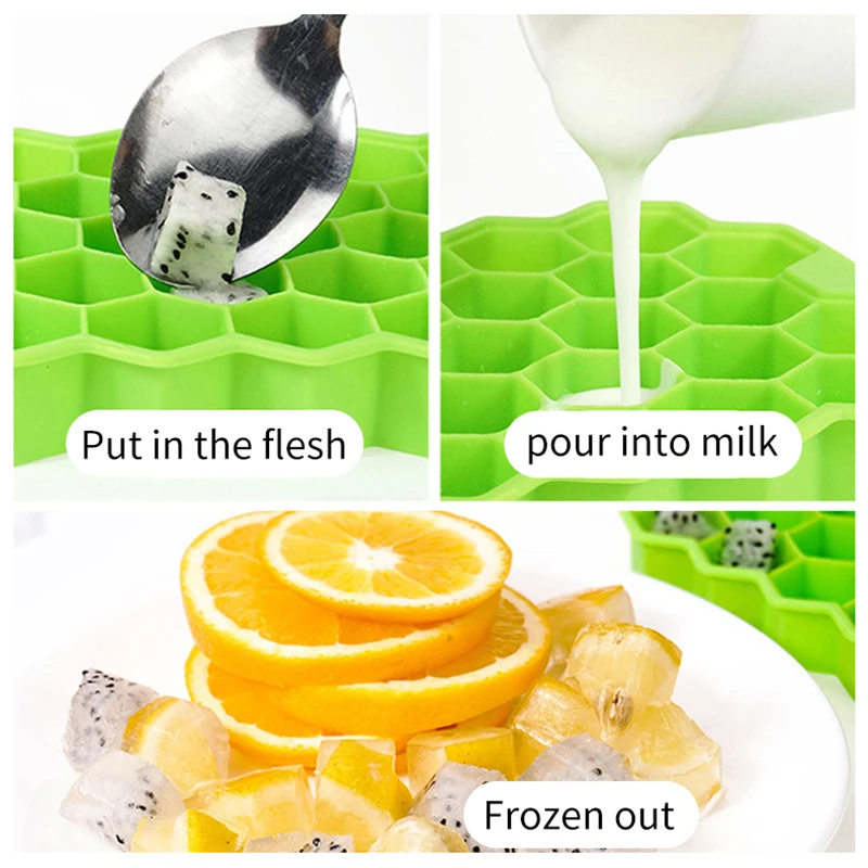 Силиконовая сотовая форма для льда 37 кубиков креативная коробка сделай сам