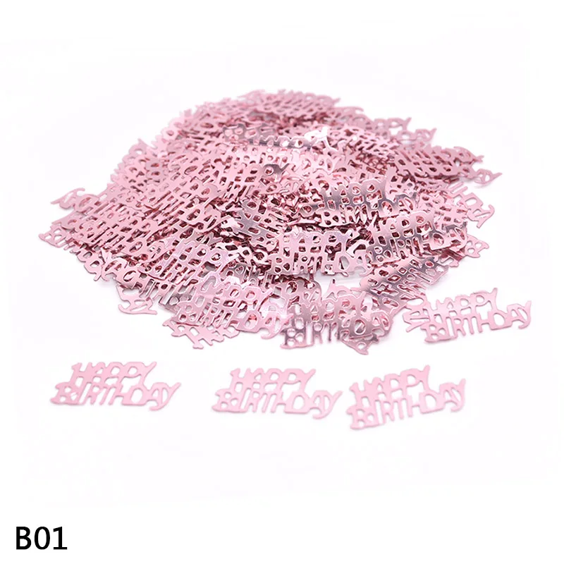 B01-rose gold Серебряное розовое золото 18 30 40 50 60 конфетти с днем рождения звезды стол Конфетти разбрызгивает юбилей день рождения Свадебные украшения - Цвет: B01-rose gold