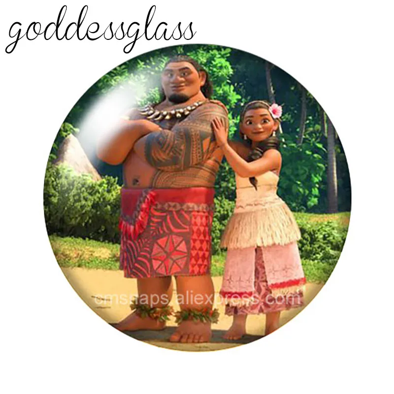 Disney Принцесса Моана Tui Sina 10 шт. круглый фото стекло кабошон 18 мм кнопки для