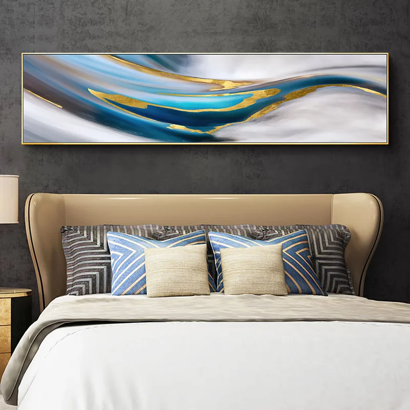 

Nordic Style hand-painted Oil Horizontal Plate Modern Minimalist Bedroom Wall Mural Paintings Decorative Painting The Living Roo