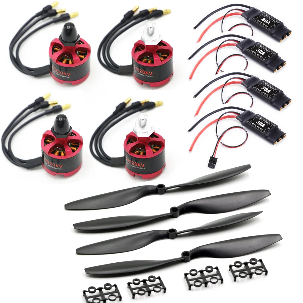 30A бесщеточный ESC с разъемом 3 5 мм 2212 920KV CW CCW двигатель 1045 Пропеллер для