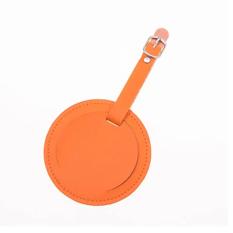 Круглая бирка для багажа кожаная чемодана подвеска сумки именной