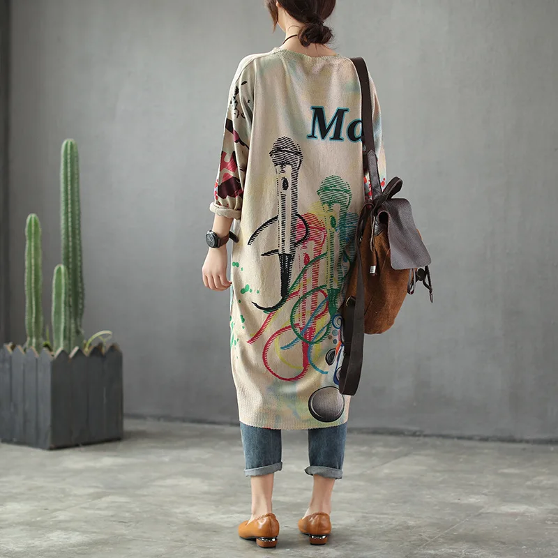 Винтажное Женское зимнее платье свитер QPFJQD свободные вязаные пуловеры оверсайз