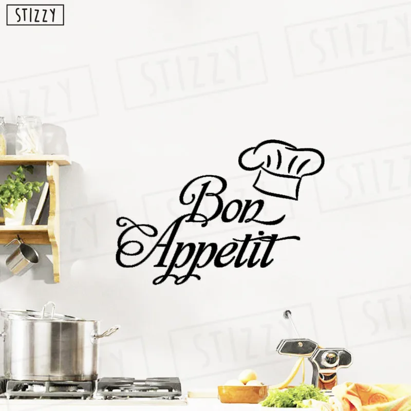 STIZZY Термоаппликации для кухни на стену шеф-повара шляпа настенные наклейки Бон