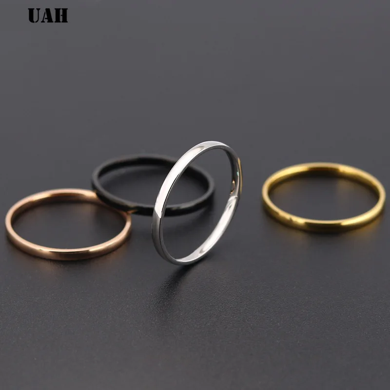 Кольца из нержавеющей стали грн гладкие Простые Персонализированные
