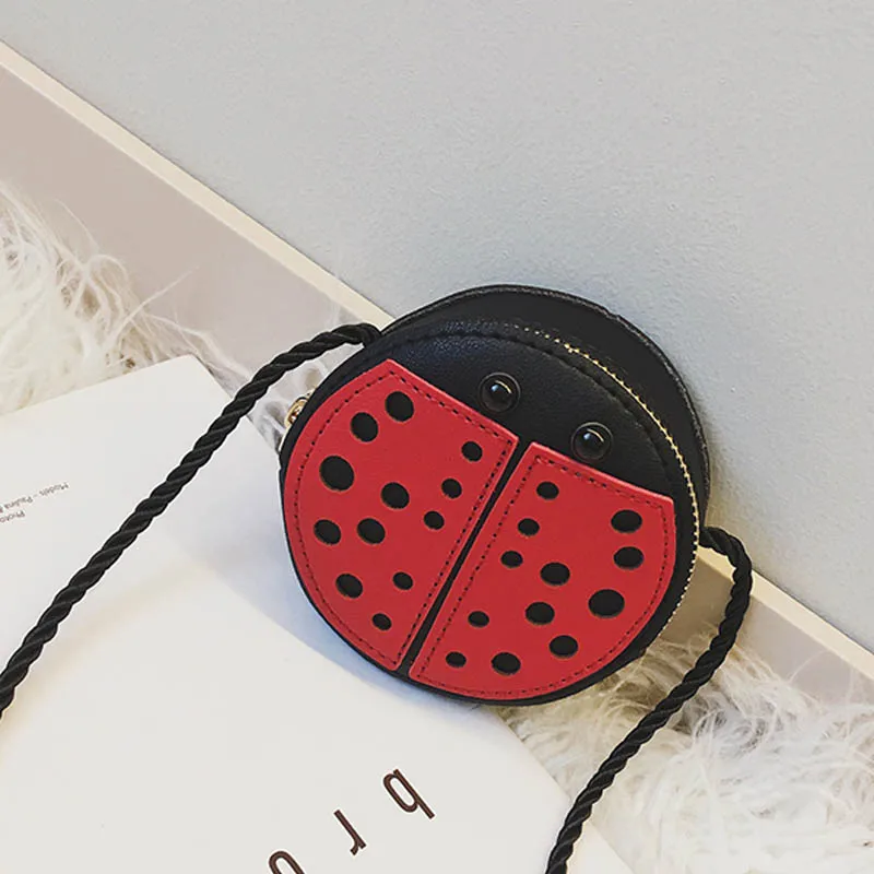 style 02 ladybug Модные маленькие сумки на одно плечо для девочек, милые детские сумки для хранения с мультяшными бантами, кошелек для монет, Детская сумочка, кошелек - Цвет: style 02 ladybug