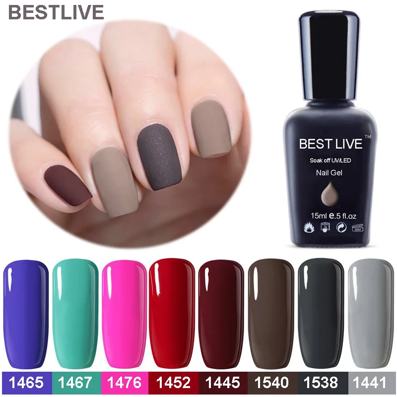 Лучший набор гибридных гель лаков Полупостоянный Матовый верхний слой УФ