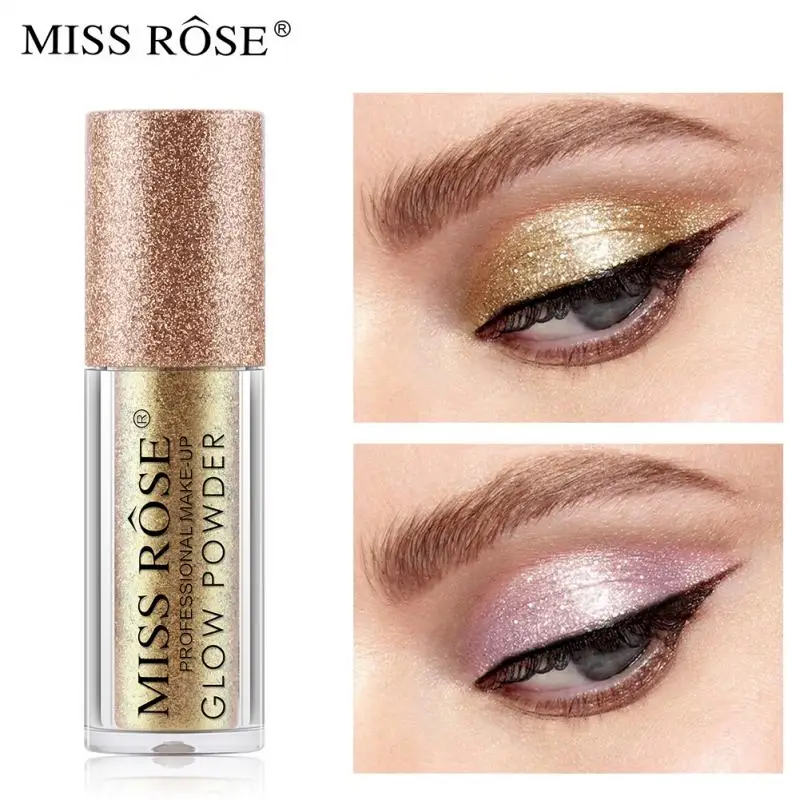 MISS ROSE 16 цветов металлические блестящие тени для век водостойкие жидкая подводка