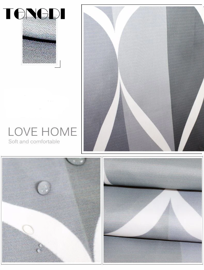 Водонепроницаемая занавеска для душа TONGDI Современная Геометрическая