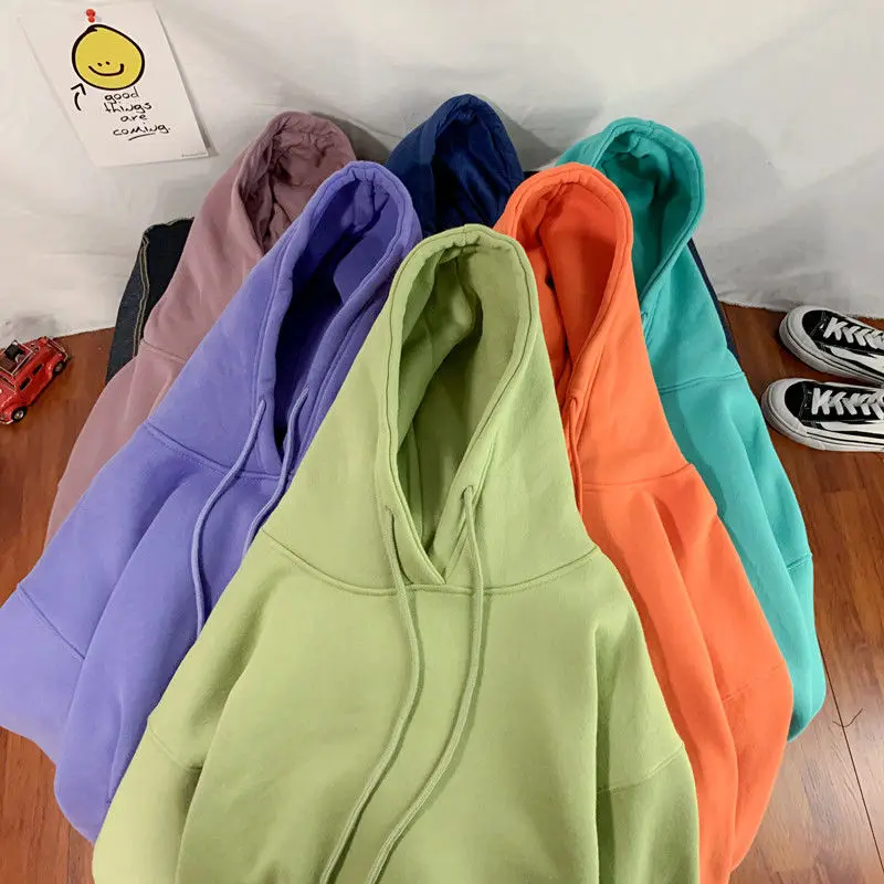 

Men Streetwear Hip Hop Loose Pullover Hoodie Mens S-2Xl Autumn Cotton Hoodies Men's Fashion Solid Color Thin Hooded Sweatshirt