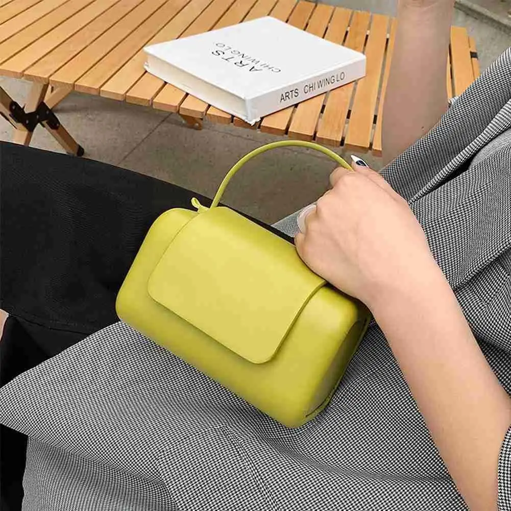 

White Pu Mini Handbag Women 2021 Summer Fashion One-Shoulder And Purses Handbags Square For Woman Bag Small Luxury Designer B4Y2