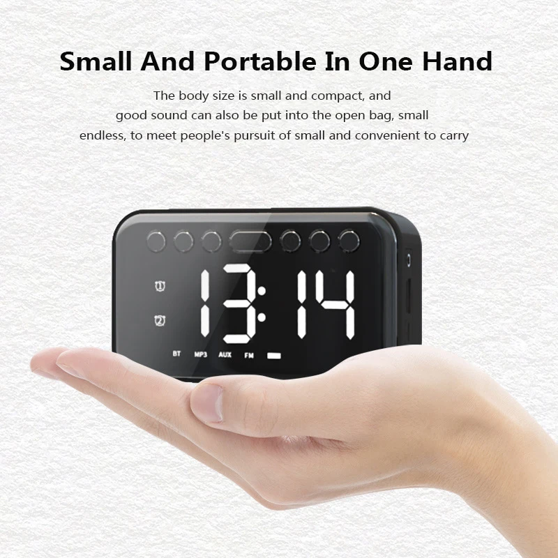Беспроводные Bluetooth-колонки с будильником светодиодсветодиодный цифровые часы