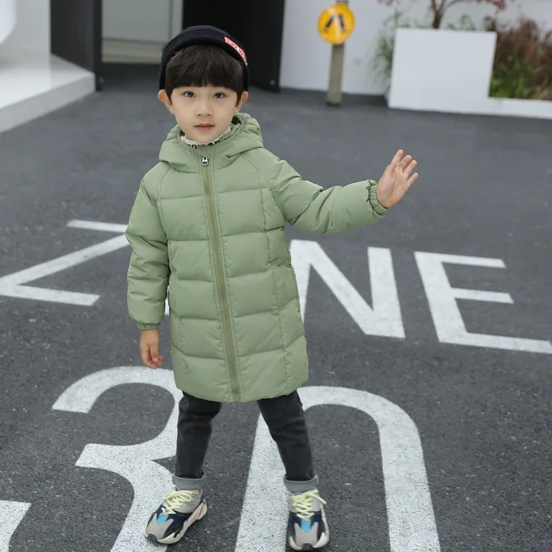 

Girls Coats Children's Down Jacket Long Sleeve Boys Thicken Clothing Cotton-padded Outerwear Casual 3-8 Years Old Winter Hooded