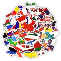 25 50 pcs countries national flag sticker toys for children soccer football fans decal scrapbooking travel case laptop stickers