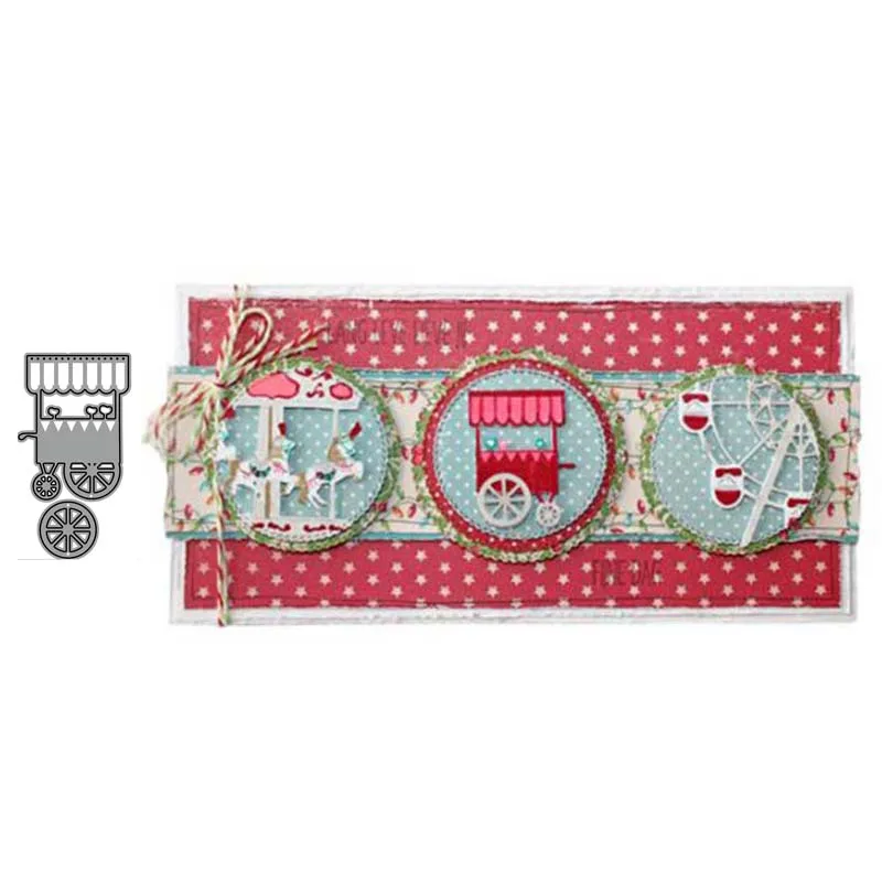 

JC Dining car Metal Cutting Dies for Scrapbooking Mold Stencil Handmade Tools DIY Card Make Mould Model Craft Decor Template