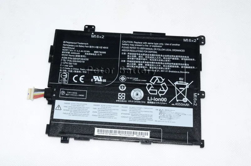 JIGU 7 6 V 32WH Оригинальный аккумулятор для ноутбука 00HW016 SB10F46454 SB10F46455 SB10F46456 Lenovo ThinkPad 10 2