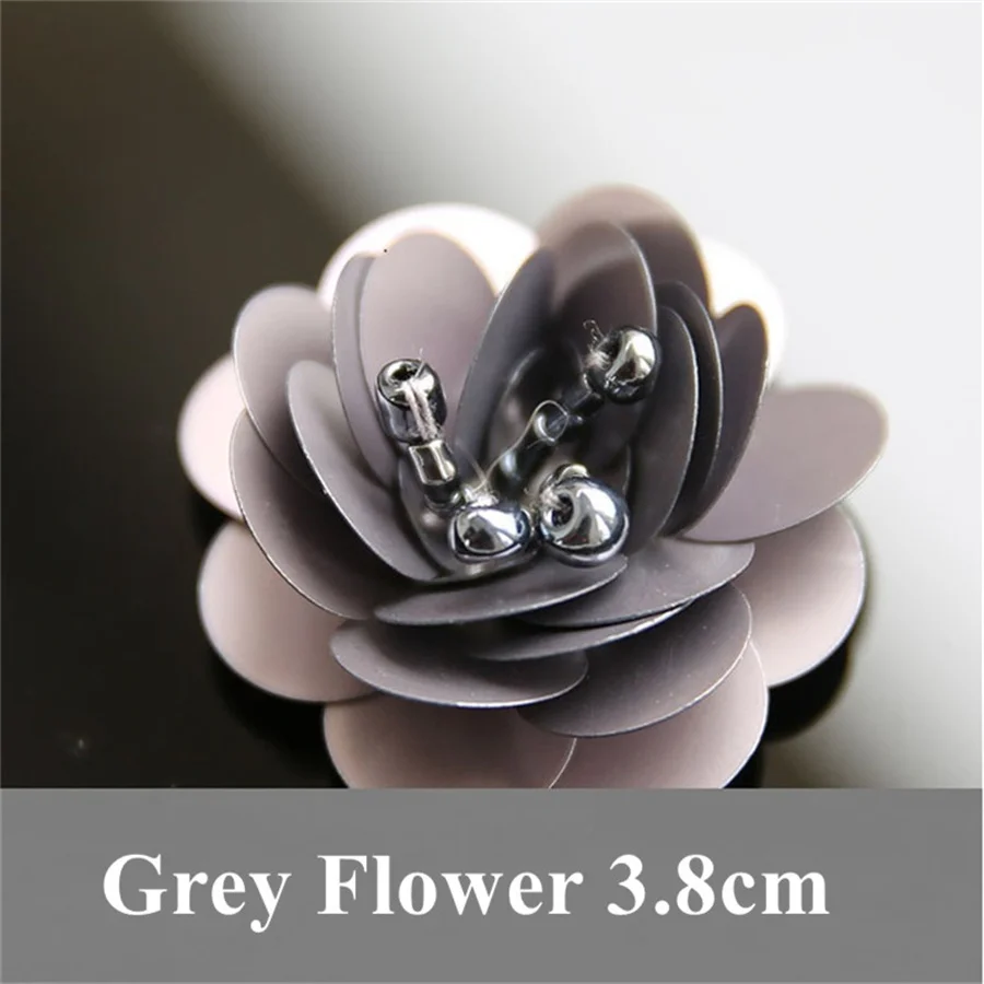MAXSIN FUN 2Pcs/lot White Color Handmade Sequins Beads Flower Applique Patches For Hair Clip Bags Brooch Clothes Sew On Stickers | Дом и сад