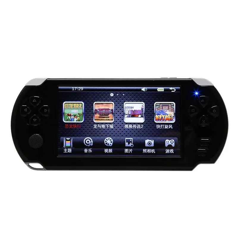 Black 8G Powkiddy 5,1 дюймов Ретро Игровая приставка с джойстиком Ручной игровой плеер семейный ТВ Ретро видеоприставки с фото записью MP3 видео - Цвет: Black 8G
