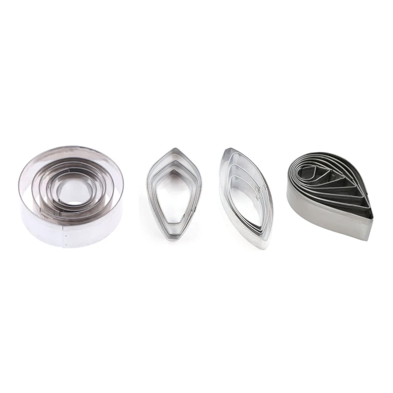 

20Pcs Stainless Steel Drop Round Clay Cutter Designer DIY Ceramic Pottery Polymer Clay Craft Cutting Mold