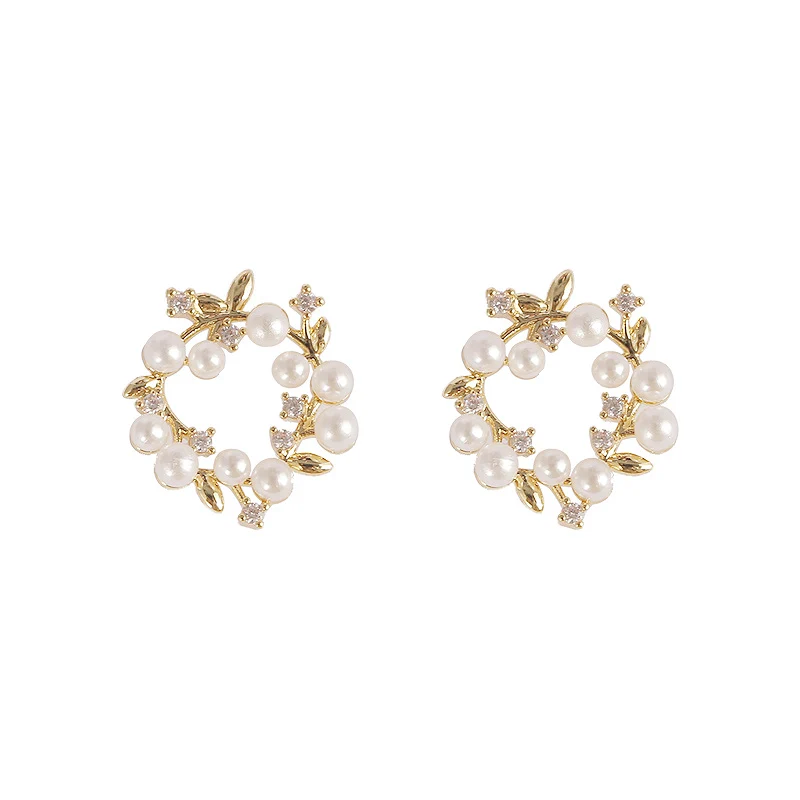 

Pearl Garland High-Grade Earrings 2020 New Fashion Earrings Temperament Korean Earrings Women's Simple Online Influencer