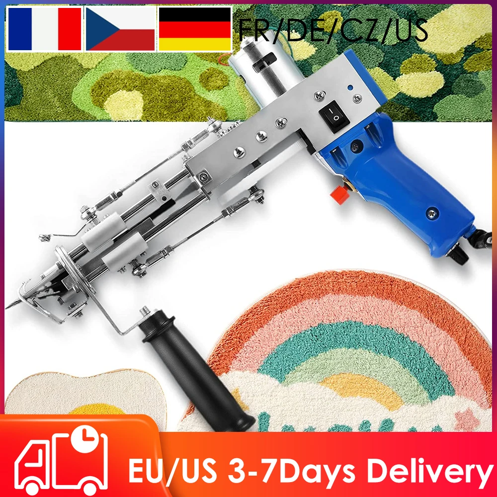 

110-220V 2in1 Electric Carpet Tufting Gun Cut Pile Rug gun Weaving Flocking Machine Carpet Weaving Machine пистолет для тафтинга