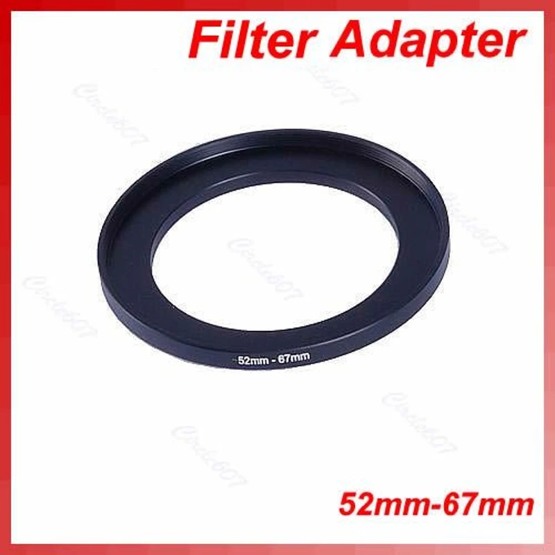 

2021 New Metal 52mm-67mm Step Up Filter Ring 52-67 mm 52 to 67 Stepping Adapter
