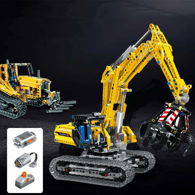 Набор строительных блоков сделай сам инженерный экскаватор источник мощности