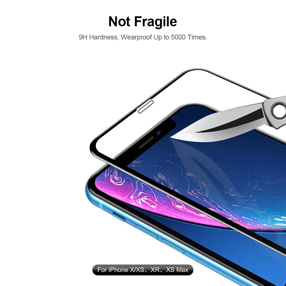 Meeker Protective screen protector for iphone 7 8 plus X XS max XR Glass 3D Full Cover Tempered iPhone MAX | Мобильные телефоны и
