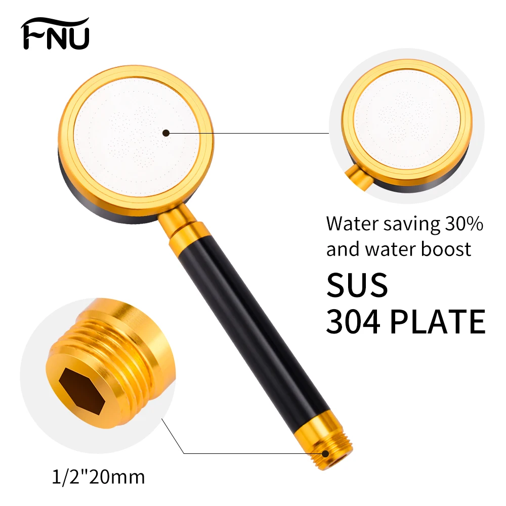 Ручная алюминиевая насадка для душа ванной комнаты прочная круглая высокого