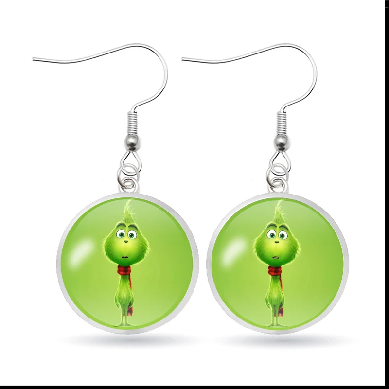 Серьги на гриле серьги из фильма Молодой Грин свисающие бобы костюм Санты