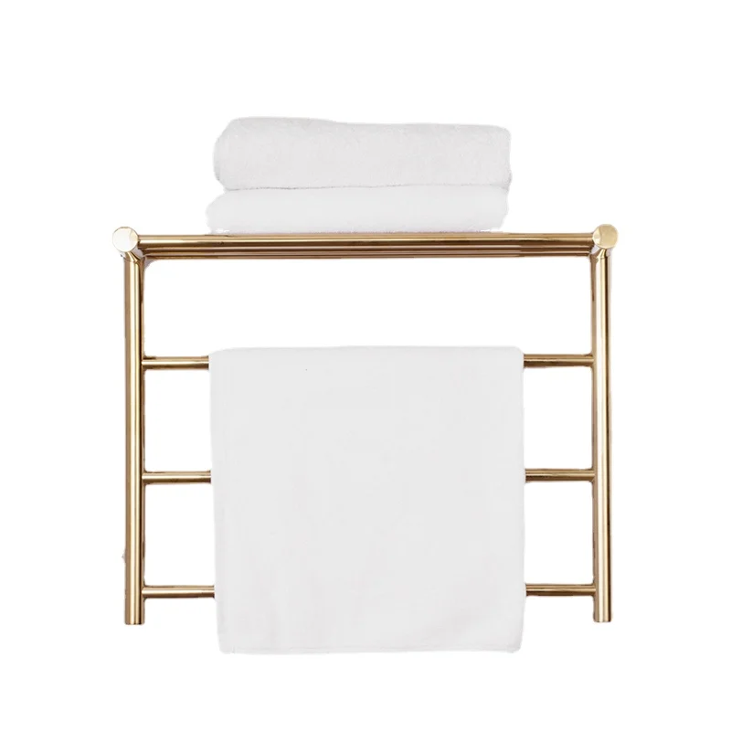 

304 Stainless Steel Towel Rack Titanium Warmer Bathroom Toilet Heating Towel Rack Wall-mounted Electric Towel Drying Rack