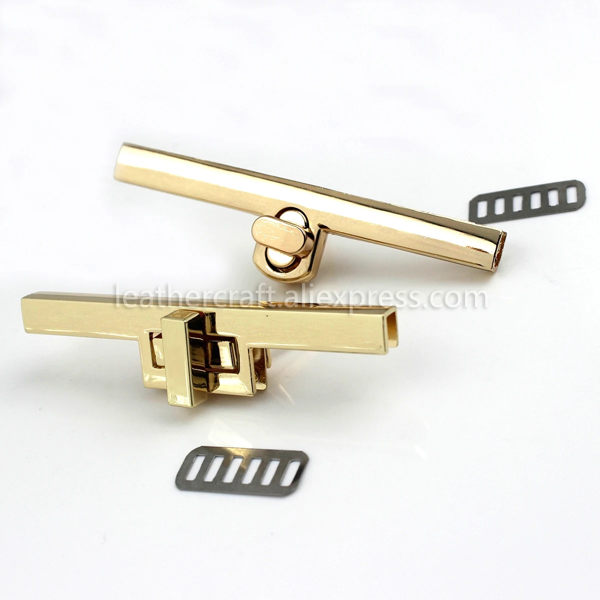 1x металлическая сумка с тесьмой закручивающийся замок застежка кожаная ручная