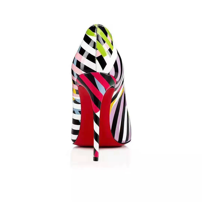 

2 Color Luxury Pumps Sexy Platform Clear Women Ladies Mules Leather High Heels 8 10 12cm Red Bottom Wedding Party Shoes 35-44