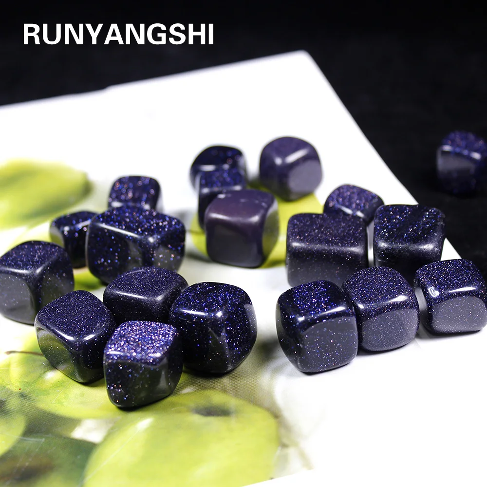 Натуральный выпавший камень синий песчаник минеральный кристалл полировка