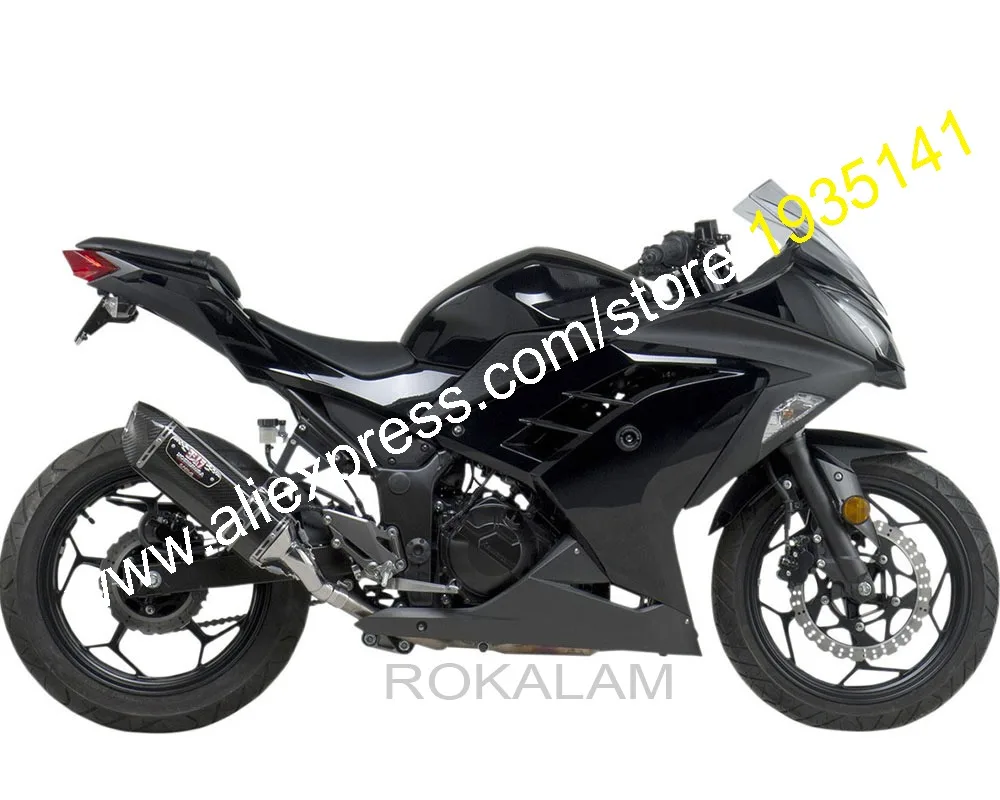 

For Kawasaki Ninja EX 300R 2013-2016 EX300 Ninja EX 300 13-16 Full Black Sportbike ABS Fairing Kit (Injection molding)