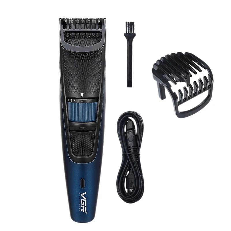 

VGR V-053B Professional Men's Grooming Beard Trimmer Hair Mustache Trimer Rechargeable Adjust 5-10Mm Hair Cutting Machine