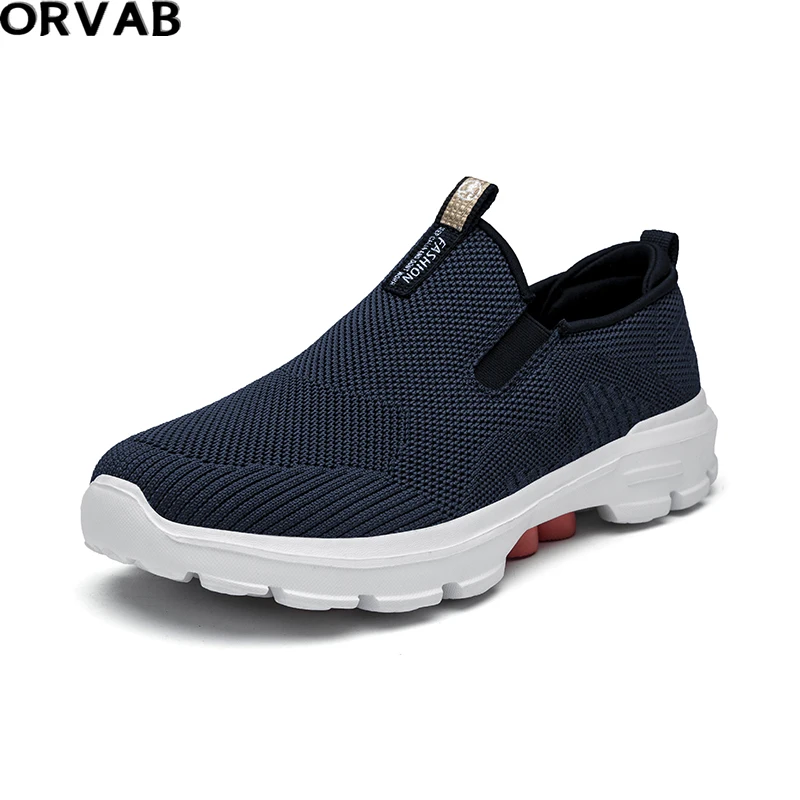 

Mesh Men Shoes Sneakers Slip-On Light Breathable Anti-Odor Loafers Men Super Comfortable Soft Walking Massage Shoes Size 37-46