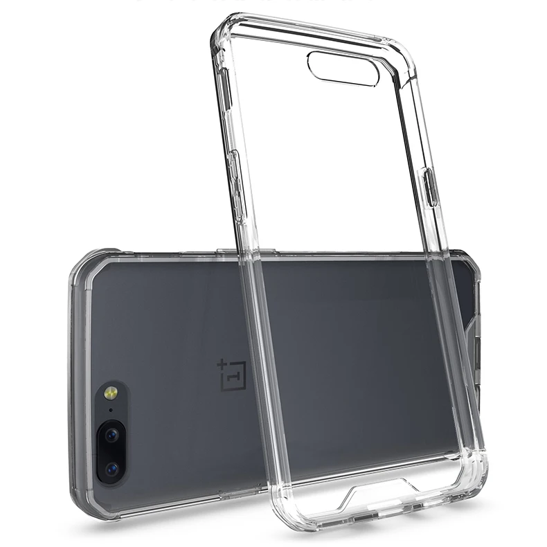 Oneplus5 чехол Oneplus 5 из ТПУ силикона ударопрочный Прозрачный жесткий для Plus телефона