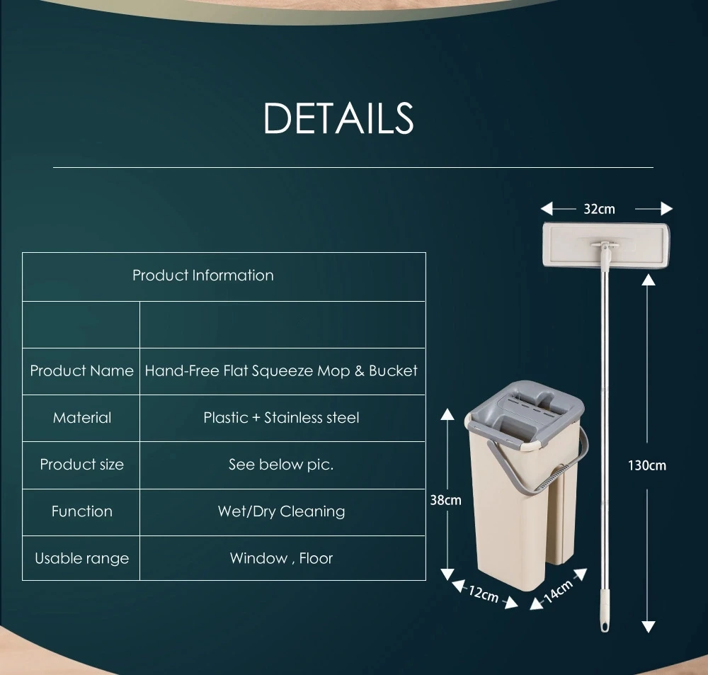 

Home Cleaning Mops Hand Free Washing Microfiber Automatic Floor Clean Tools Flat Squeeze Magic Wet or Dry Mop Bucket Lazy Mops