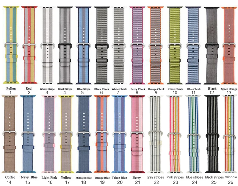 Нейлоновый ремешок для apple watch band 42 мм 38 мм iWatch 4 Band 44 мм 40 мм браслет ремень Спортивная петля ремешок для apple watch 4 3 2 1