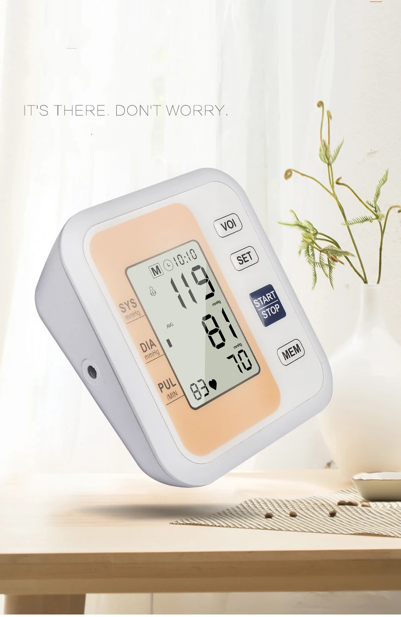 

In Stock Automatic Digital Upper Arm Blood Pressure Monitor Heart Beat Rate Pulse Meter Tonometer Sphygmomanometer pulsometer