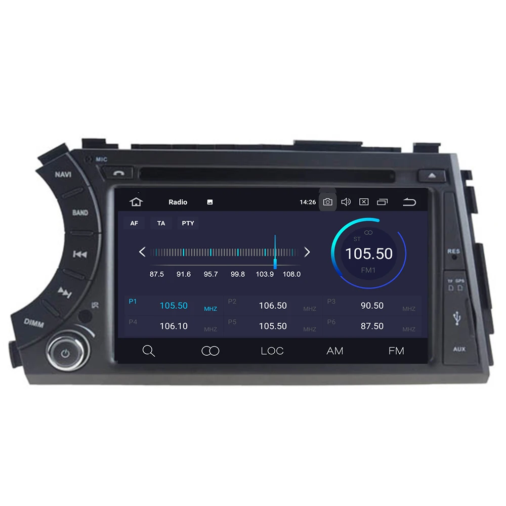 Android 10 4G RAM 3/4G Автомобильная Gps Dvd Мультимедийная кассета для Ssangyong Actyon/Kyron 1024*600 HD