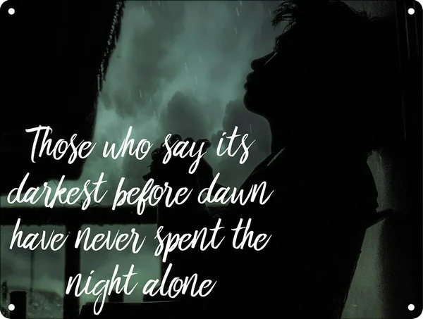 

Tin Sign Darkest Before Dawn Coffee Bar Decoration