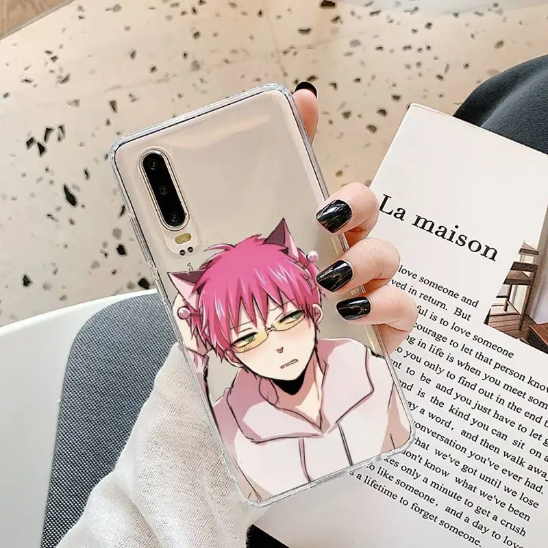 

Saiki Kusuo Phone Cases Transparent for Samsung A71 S9 10 20 HUAWEI p30 40 honor 10i 8x xiaomi note 8 Pro 10t 11