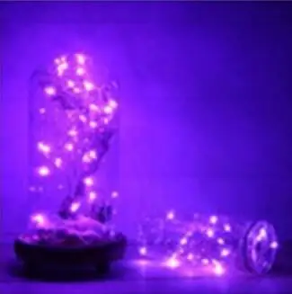 Фиолетовый Год Navidad 10 м 100LED огни Рождественские украшения с рождественской елкой украшения для дома вечерние украшения Noel, Q - Цвет: Фиолетовый