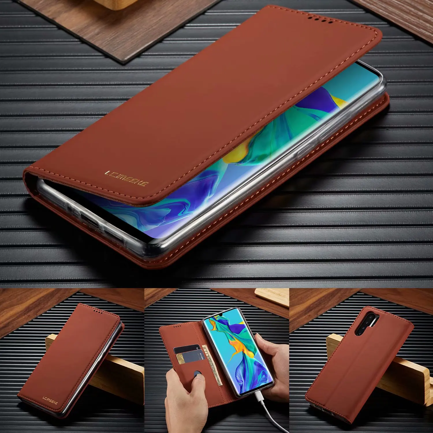Роскошный флип-чехол-бумажник для huawei P30 Pro Lite, мягкий силиконовый чехол с магнитной кожей, чехол для телефона с подставкой для карт Hawei P30Pro P30lite