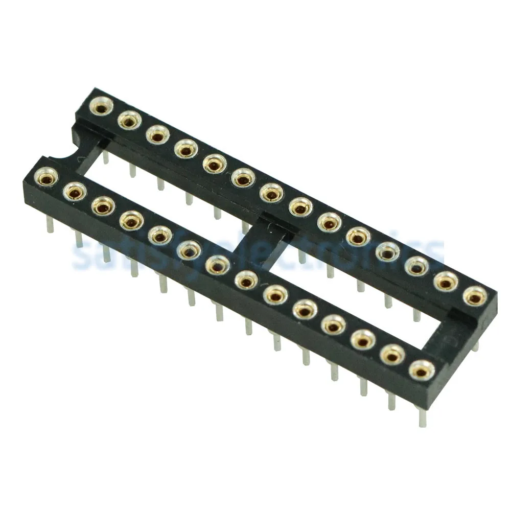 10PCS 28 Pin DIP SIP Round IC Sockets Adaptor Solder Type Narrow | Электроника